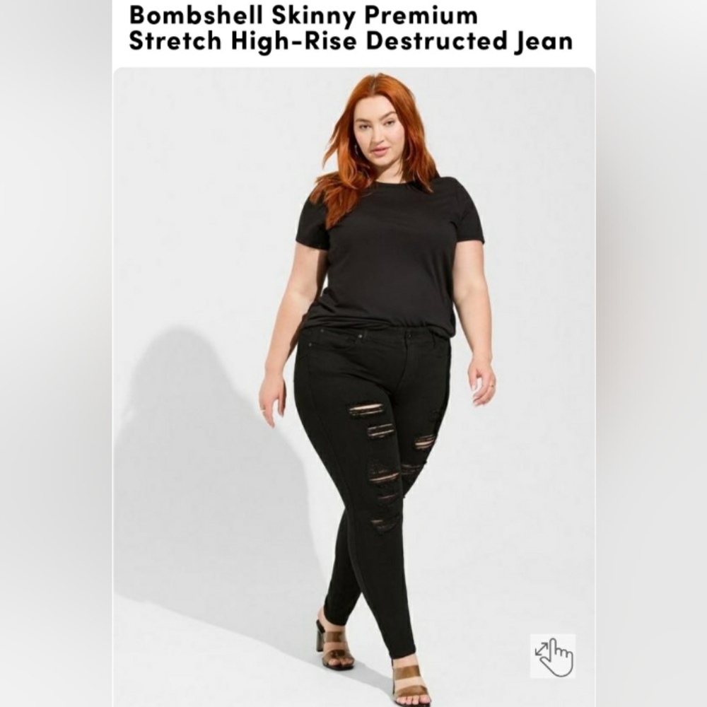 Torrid destructed skinny jean